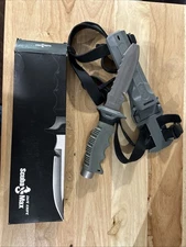 Brand New In Box Titanium Dive Knife SCUBA MAX blunt Tip With Holster And Strap