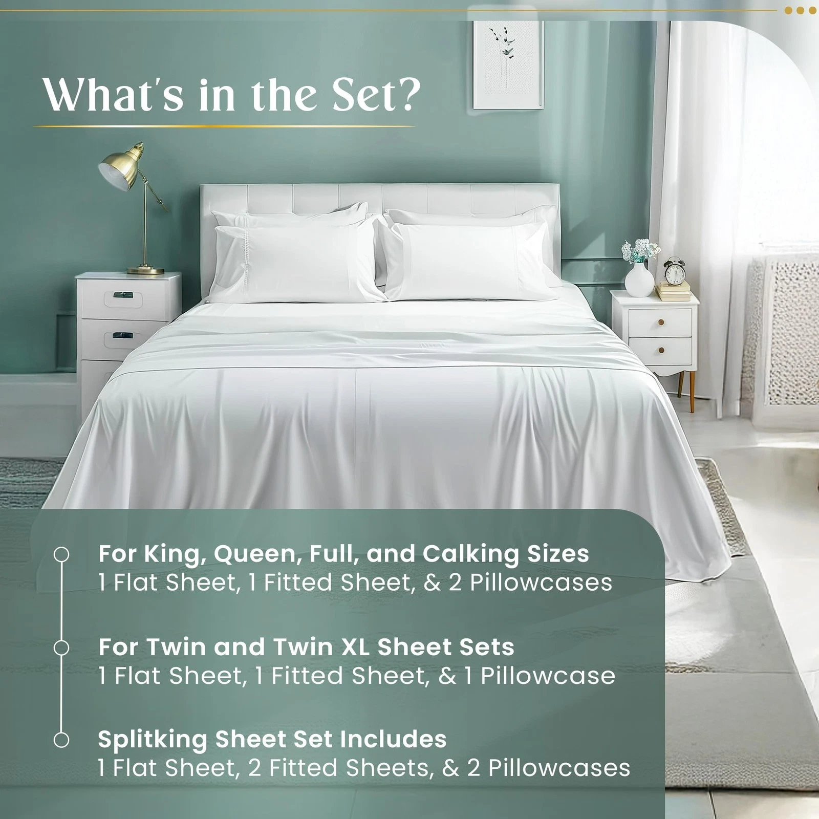 Chateau Home Collection 800-Thread-Count Egyptian Cotton Sheet Set - Thumbnail 3