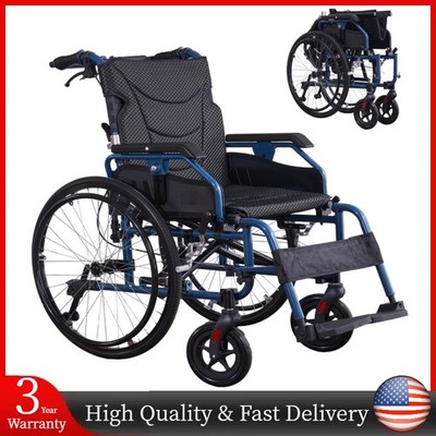 Aluminium Multi-functional Manual Wheelchair One-button Adjustable Handrail FDA
