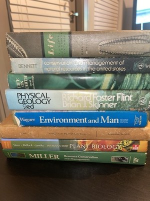 8 Science Textbooks Lot Biology Geology Environmental 8 Books