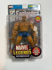 2002 TOY BIZ MARVEL LEGENDS SERIES II 2 THE THING with COMIC BOOK & WALL DISPLAY