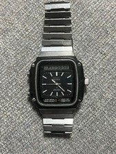 Seiko Orologio Digitale Vintage Silver Wave H357-5120 Vintage Quadrante Nero Giappone Raro