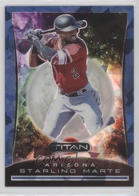 2020 Panini Chronicles Titan Blue Ice 57/99 Starling Marte #17 qf6