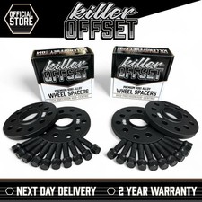 Killer Offset Wheel Spacers 12mm 15mm Audi VW 5x100 5x112 57.1mm + Radius Bolts