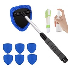 Windshield Cleaning Tool Kit Car Window Glass Wiper Cleaner Brush Pad Extendable