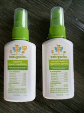 Babyganics Deet Free Natural Insect Repellent Spray 2 fl oz Each, (Lot of 2)