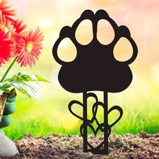 Pet Dog Grave Markers Premium Sturdy Decoration Unique Durability Metal