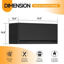 Wall Mount Storage Cabinet Garage Wall Cabinet Metal Cupboards Adjustable Shelf