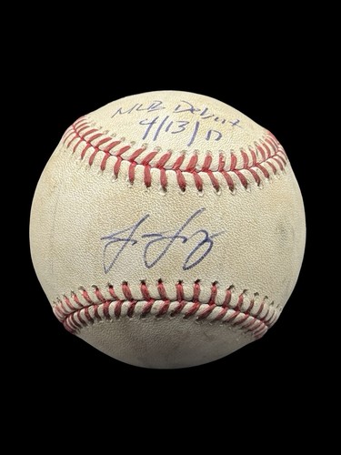 Joe Jimenez gebrauchtes MLB Debüt signiertes Baseball MLB Hologramm Echtheitszertifikat Tigers Autogramm - Bild 3 von 6
