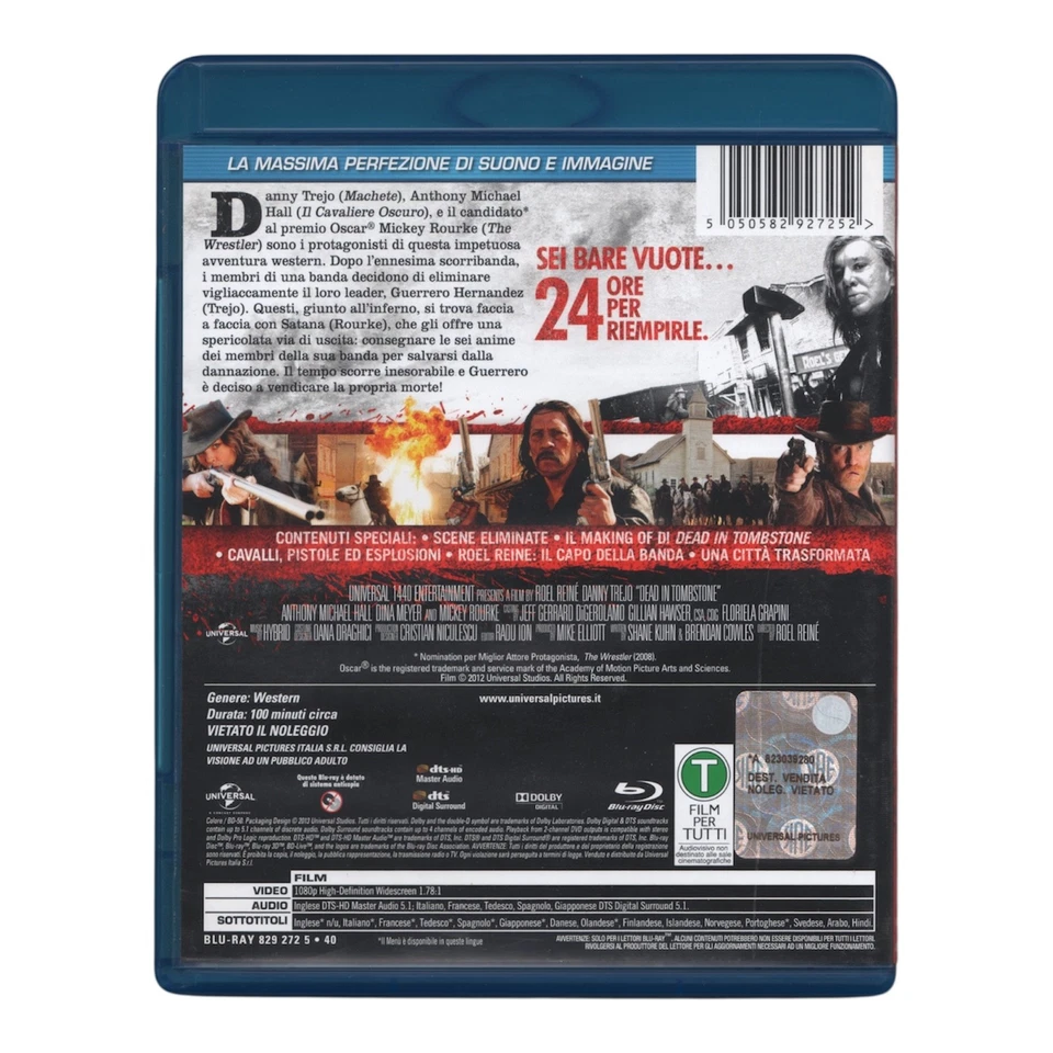BLU RAY "DEAD IN TOMBSTONE" Con Danny Trejo, Anthony Michael Hall, Mickey Rourke - Immagine 2 di 2