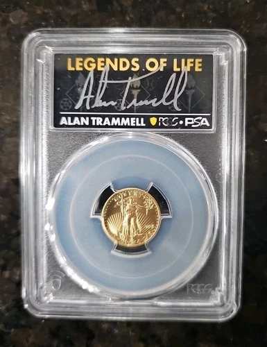 2022 $5 American gold Eagle PCGS First Day Of Issue MS70 Alan Trammell (Low Pop