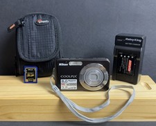 Nikon Coolpix S210 8.0MP Digital Camera Tested  Charger, Battery, Case, SD Card