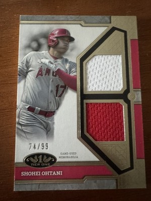 2024 Topps Tier One 🔥 Shohei Ohtani 🔥 Dual Relic Game-Used Memorabilia 74/99 
