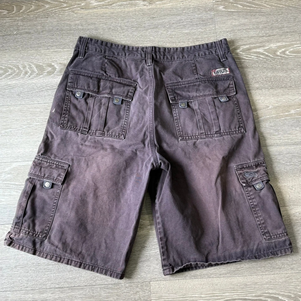 Pantalones Cortos de Carga Tony Hawk Para Hombre Talla 32 Desteñidos Negro/Marrón Patinador Años 2000 Y2K Grunge Foto 2 de 4