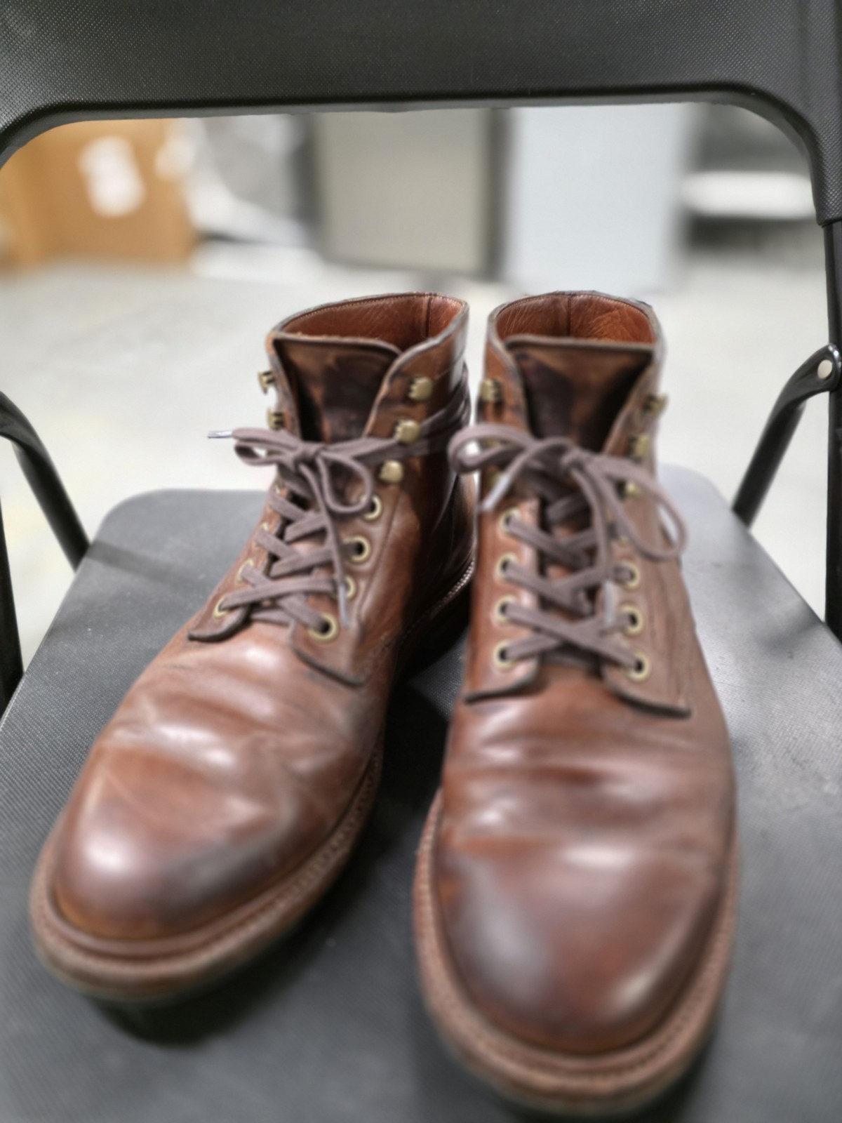 Grant Stone Diesel Boots, Dune Chromexcel leather, size 7.5E