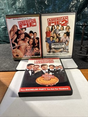 American Pie 3  DVD Lot American Pie 1 & 2 & American Wedding Free Shipping