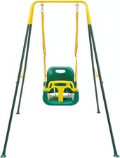 Toddler Swing W/ Foldable Metal Stand Toddlers Aged 1 10 Years 3-in-1 Baby Swing