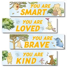 4PCS Winnie Room Decor-Pooh Sign-Winnie Baby Stuff Vintage Nursery Decor-Pooh...