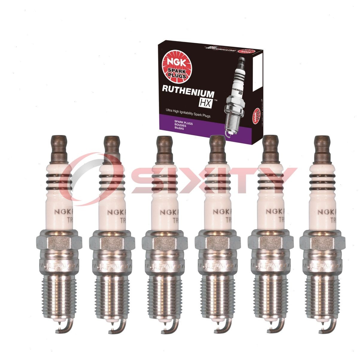 6 pcs NGK Ruthenium HX Spark Plugs for 2001-2012 Ford Escape 3.0L V6 - wl