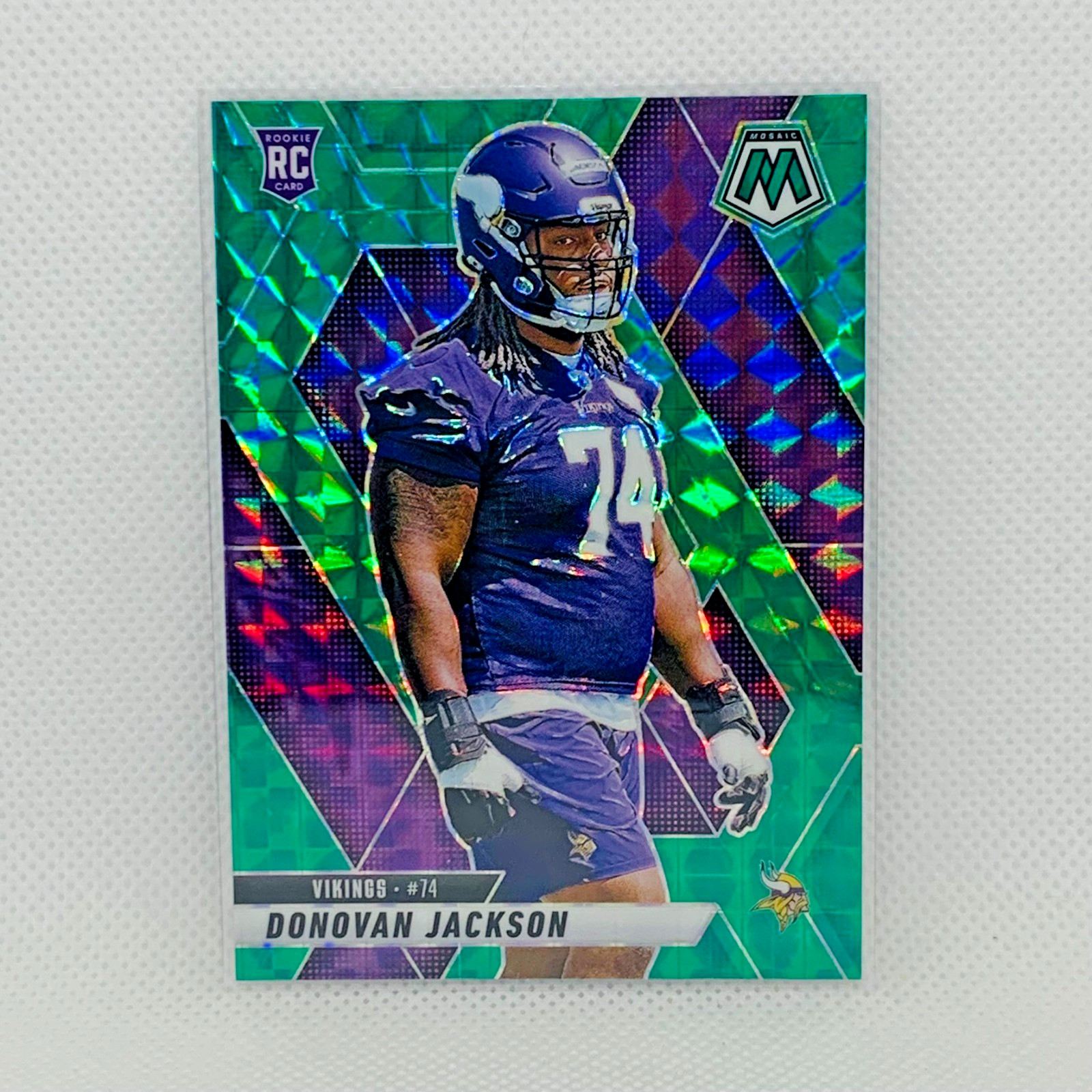 2025 Panini Mosaic RC Donovan Jackson Green Rookie Mosaic Prizm Parallel