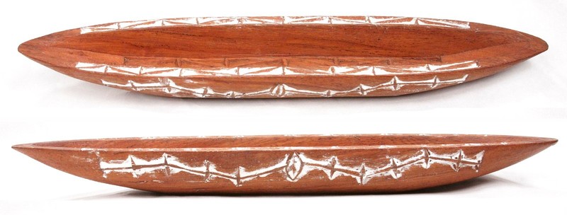 Vintage Pacific Island Carved Wooden Dugout Canoe Micronesia Melanesia Polynesia