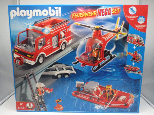 Playmobil 4096 "Feuerwehr MEGA Set mit viel Zubehör" von 2007 ungeöffnet & OVP ! - Bild 1 von 24