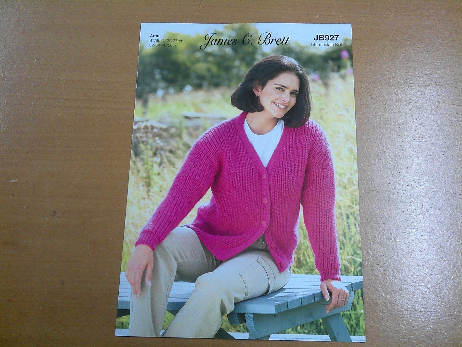 James C Brett Aran Knitting Pattern JB927 Cardigan Intermediate Knit