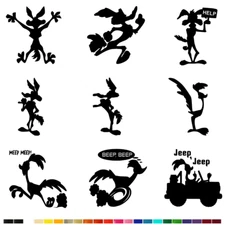 Wile E Coyote Vinyl Decal Sticker Car Window Road Runner Splat Wiley RoadRunner 