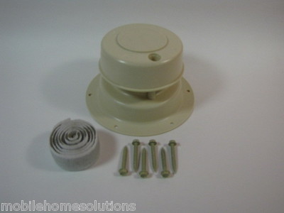 Roof Vent Cap Plastic Mobile Home RV Parts  Almond Camco 40132  w/install kit