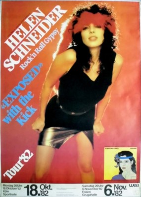 HELEN SCHNEIDER - 1982 - Plakat - In Concert - Exposed Tour - Poster - Köln