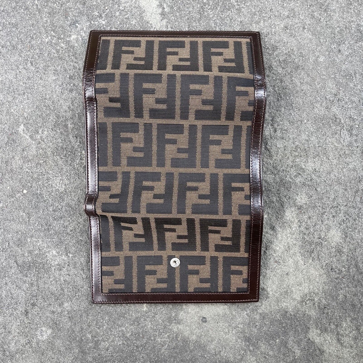 Authentic Fendi Zucca Print FF Trifold Compact Wallet Vintage | eBay