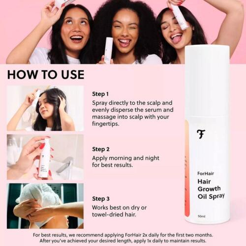 ForHair by - Non-Greasy Hair Growth Oil Spray - Fördert dickeres Naturhaar / - Bild 7 von 9