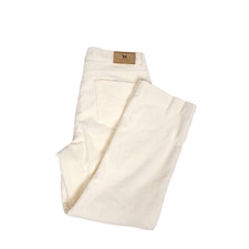 VTG Lauren Ralph Lauren Womens Corduroy Pants 6 Ivory Straight Leg Stretch READ
