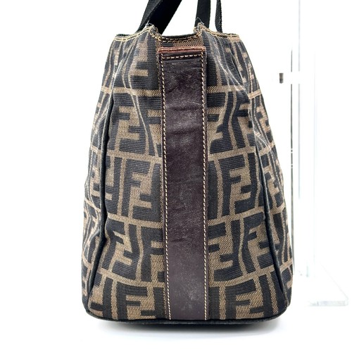 FENDI Zucca Tote Hand Bag Nylon Authentic - Picture 5 of 18
