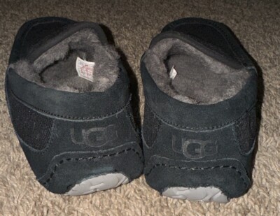 UGG Men\'s Ascot Slippers Sheepskin Suede Black Grey fur SZ 8 UGG Ascot Men main image 4