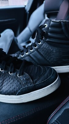 Just CAVALLI LEATHER HIGH TOP SNEAKERS MEN 