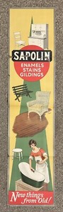 Vtg 1920s Sapolin Enamels Stains Paint Color Paper Advertisement  10X45 AS IS