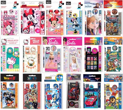 Kinder Schreibset 5tlg Minnie Frozen Barbie Avengers Geschenkidee Schulbedarf