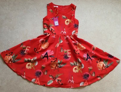 ted baker girls red dress