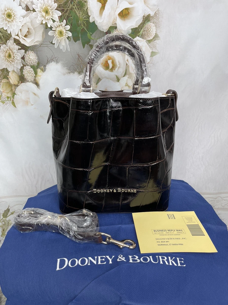 Dooney Bourke City Crocodile Small Barlow Bag Brown Tmoro Free
