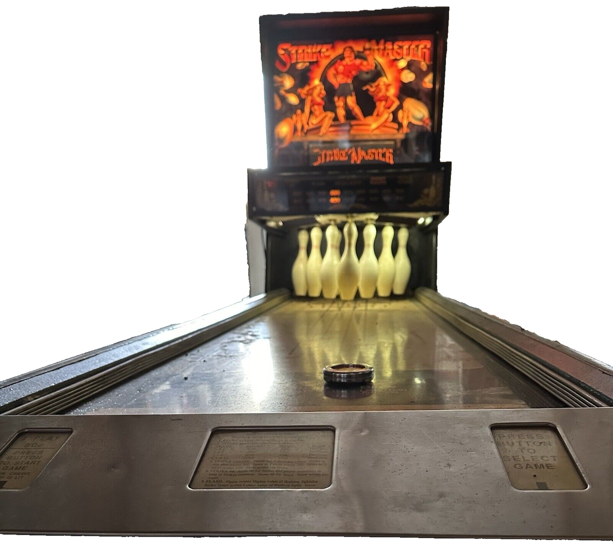 Williams Shuffle Alley working STRIKE MASTER Puck Bowler | eBay