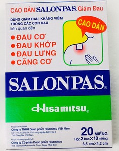 SALONPAS 20 PAIN RELIEVING PATCHES FOR BACK PAIN  (8935106211321)