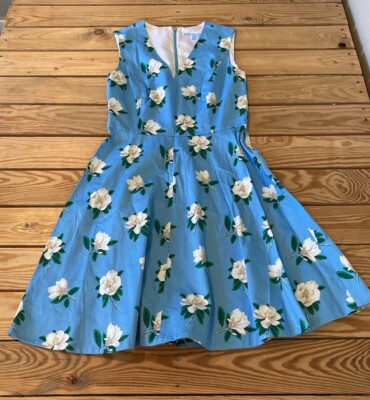 Draper James Women's Floral Sleeveless dress size 2 Blue F2 | eBay
