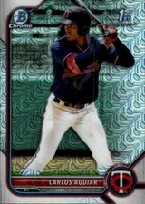 2022 Bowman Carlos Aguiar #BCP-1 Mojo Refractor Minnesota Twins 14C
