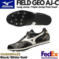 Mizuno Spike Shoes for Jumping FIELD GEO AJ-C Black/White/Gold U1GA204152 UNISEX