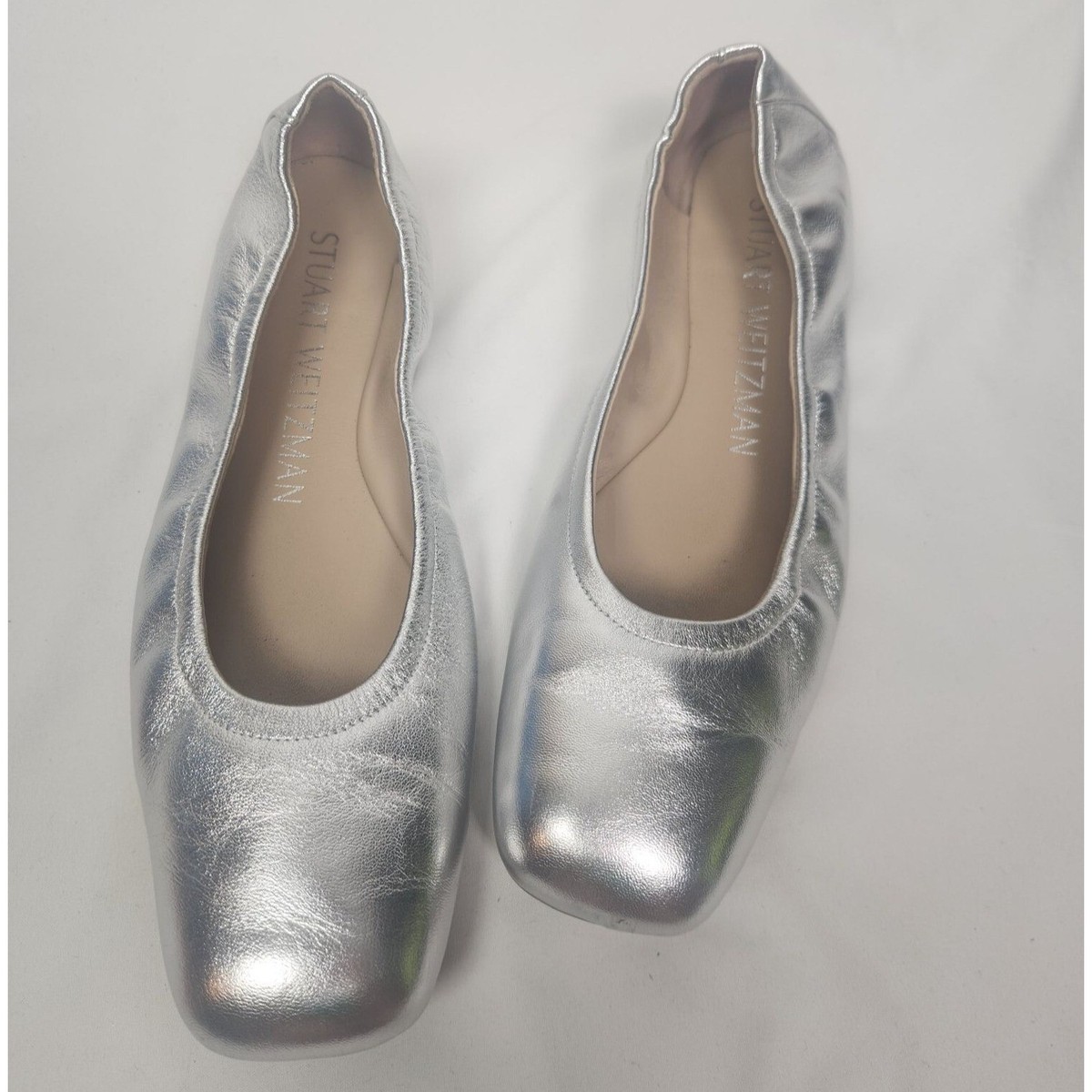 フラットシューズ Stuart Weitzman SI609.PAT Ballerinas Stuart Weitzman Sleek Bow Denim Ballerina Flats | Saks Fifth