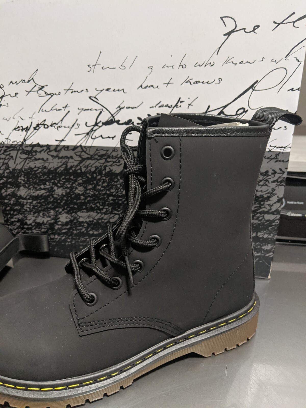 Combat boots big girls size 5