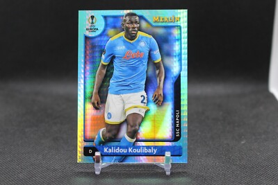 2021-22 Topps Merlin Chrome UEFA Kalidou Koulibaly Aqua Prizms #73 SSC Napoli