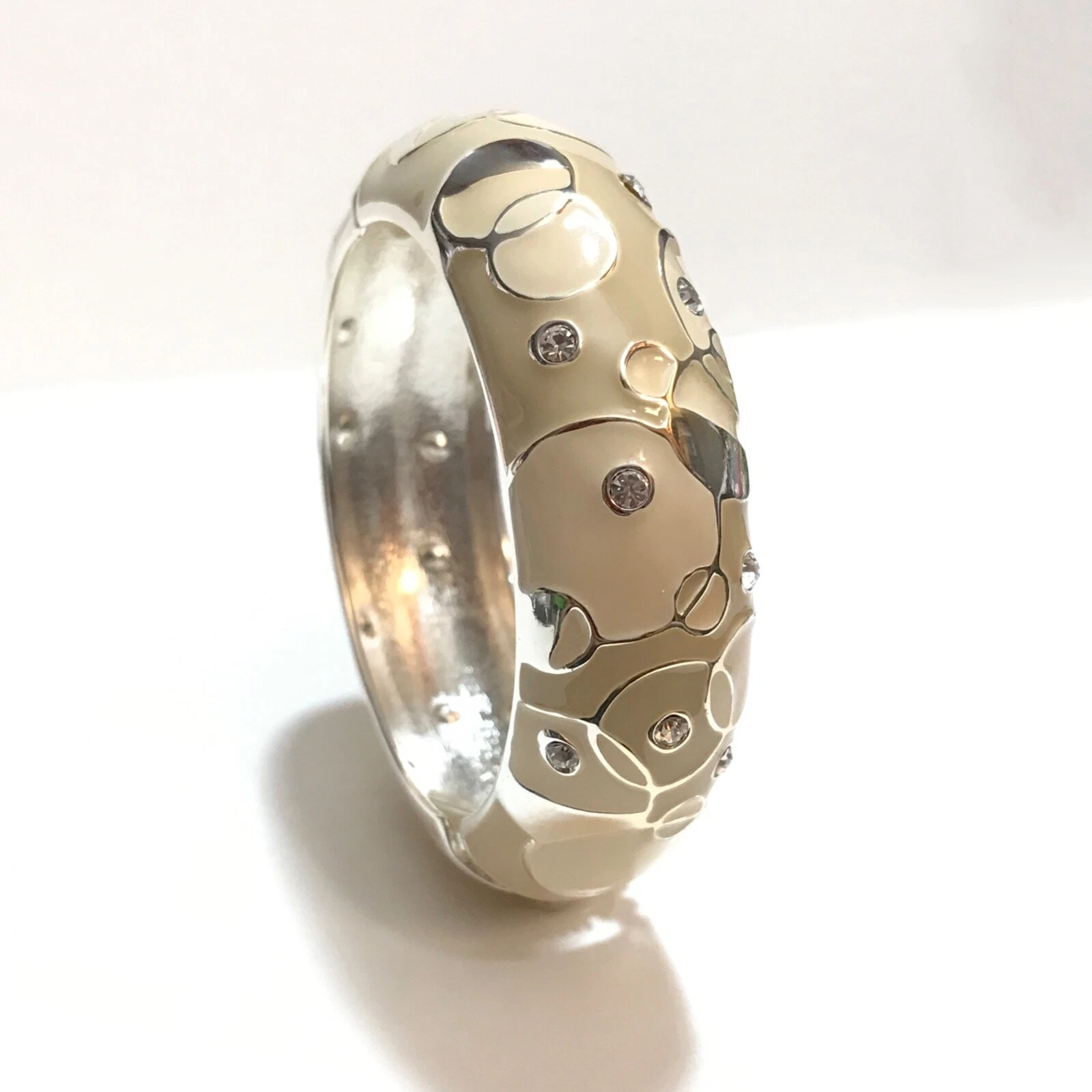 OFF WHITE Nordstrom Sequin Off Bianco Grande Grande Smalto Kandinsky al dettaglio $42