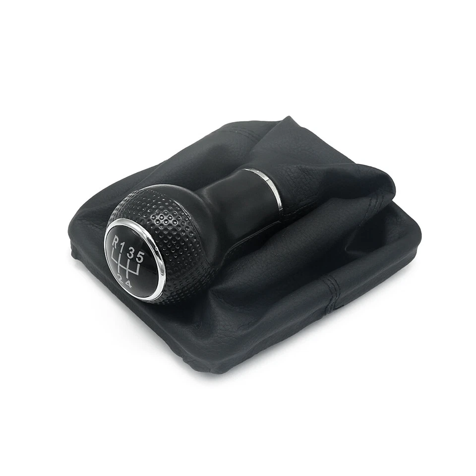 For VW Volkswagen Jetta 2002-2012 Black 5 Speed Gear Shift Knob With Boot Manual - Image 4 of 4